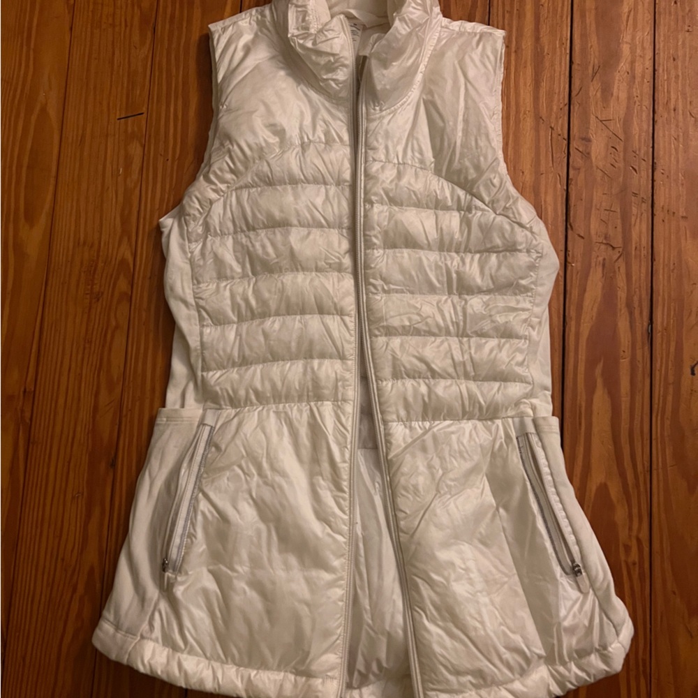 White LuluLemon down vest